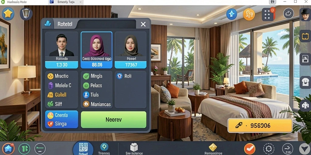 Tampilan menu awal yang menarik dan mudah dinavigasi.