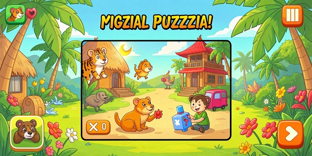 Screenshot menunjukkan grafis menawan dalam game.