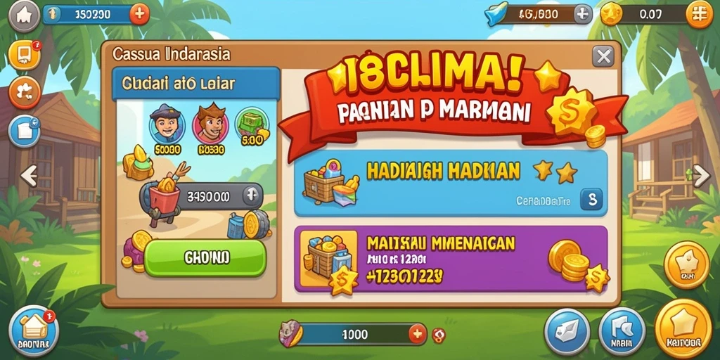 Screenshot menampilkan layar utama permainan slot dengan grafis yang memukau.
